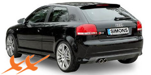 Simons heeft Sportuitlaat voor de Hatchback en Sportback Audi A3 8P